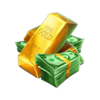 amazing link bounty cash and gold bar symbol