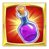 gold lab purple potion symbol