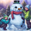 happy holidays snowman symbol