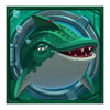 razor shark green shark symbol