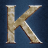 white king k letter symbol