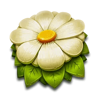 wild swarm white flower symbol