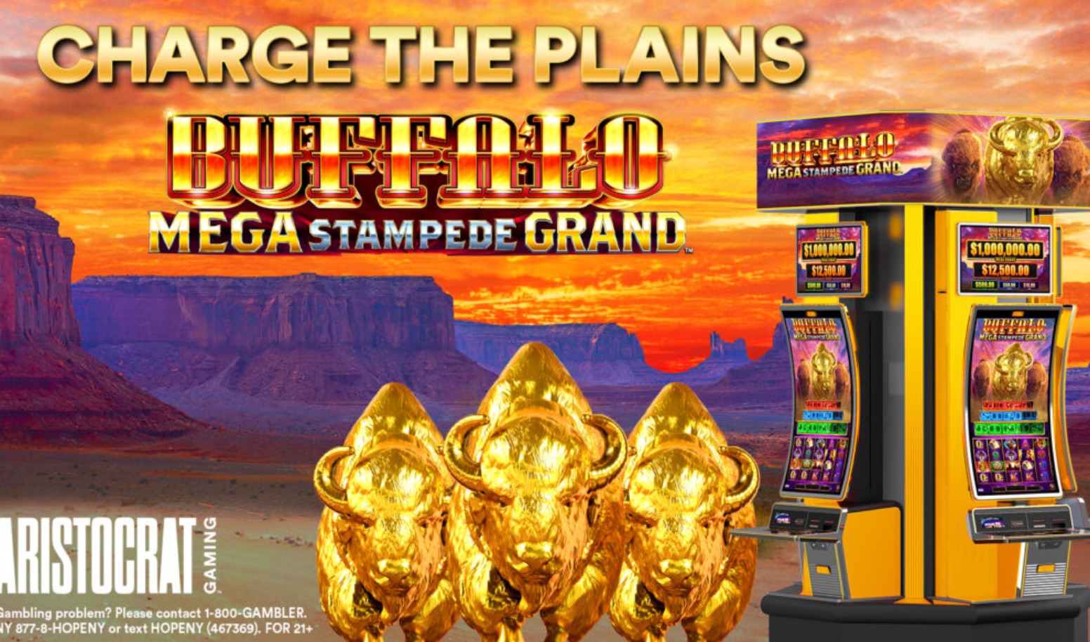 Buffalo Mega Stampede Grand Brings $1 Million Jackpot to Casino Floors
