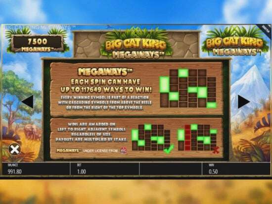 Screenshot Big Cat King Megaways 6 