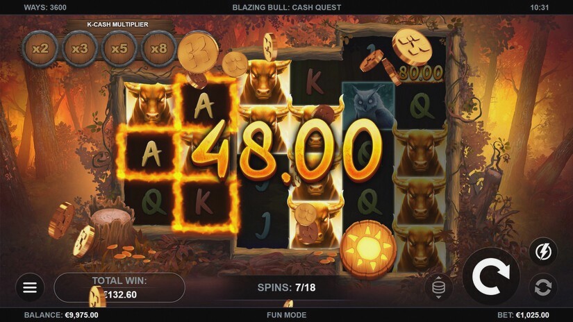 Screenshot Blazing Bull: Cash Quest 7 