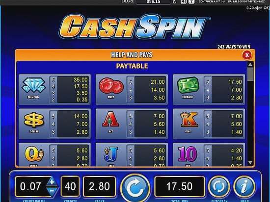 Screenshot Cash Spin 5 