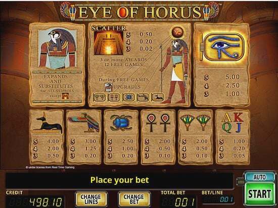 Screenshot Eye of Horus 2 